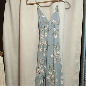 LEITH floral long dress with slit